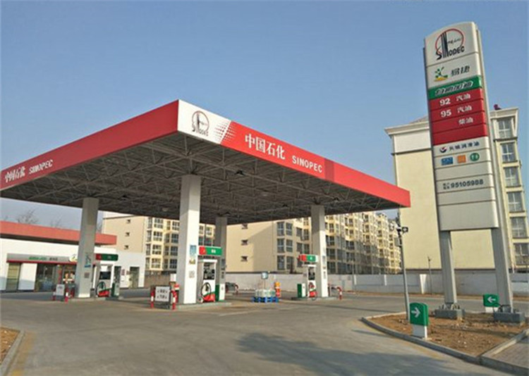 潞城加油站钢结构网架案例2