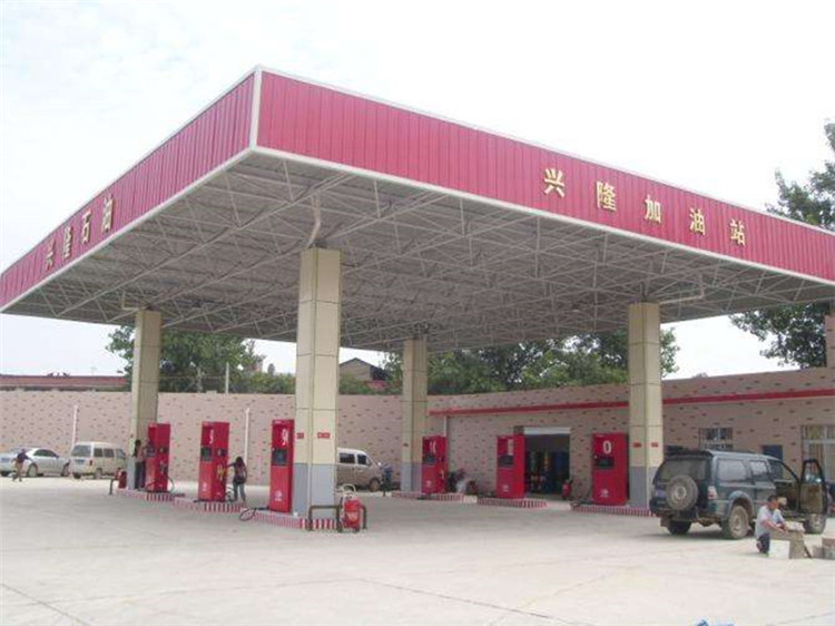 潞城加油站钢结构网架案例9