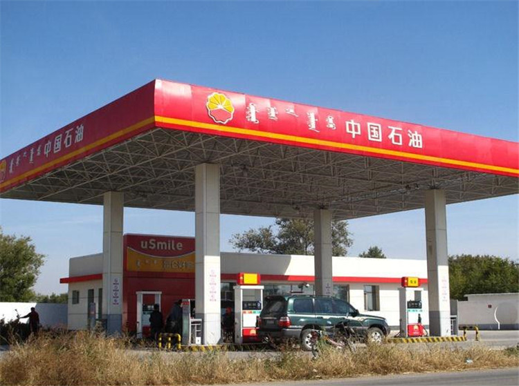 潞城加油站钢结构网架案例1